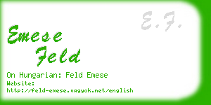 emese feld business card